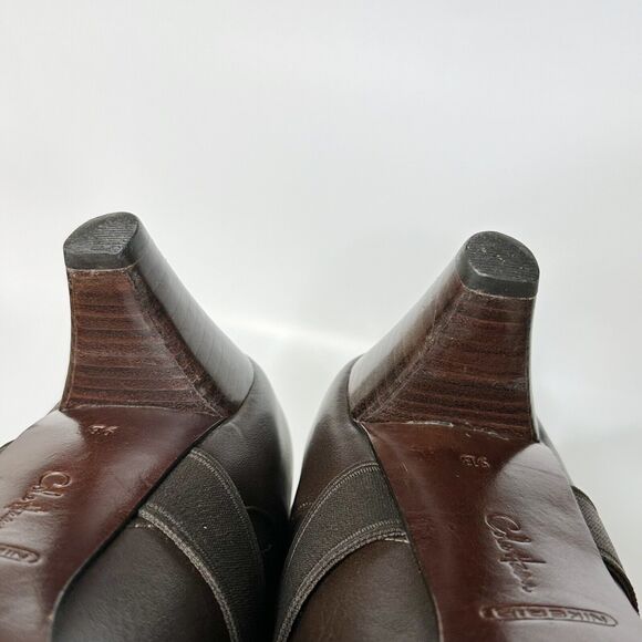 COLE HAAN Air Lyric Pull On Stretch Leather Ankle Booties Brown D29336 Womens 9 - Picture 10 of 10